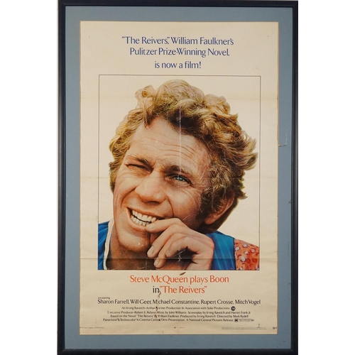 787 - Steve McQueen interest The Reivers film poster, copyright Cinema Centre Films, USA, mounted and fram... 