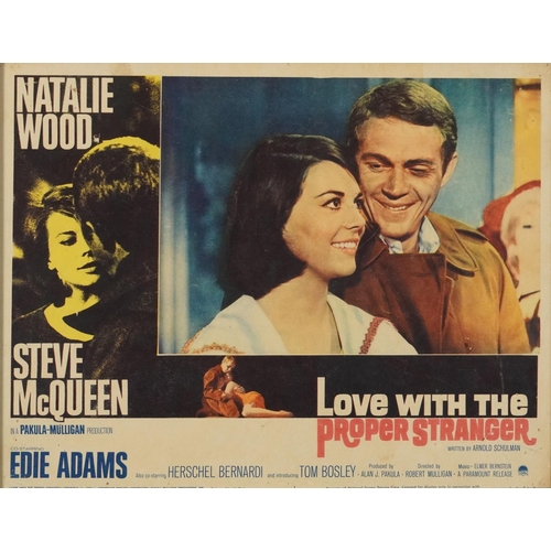 796 - Steve McQueen interest Love with the Propeller Stranger film poster, copyright 1963 Paramount Pictur... 