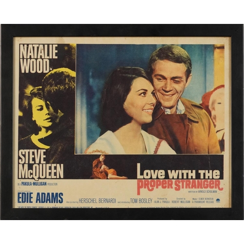 796 - Steve McQueen interest Love with the Propeller Stranger film poster, copyright 1963 Paramount Pictur... 