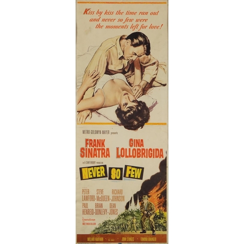 797 - Frank Sinatra and Gina Lollobrigida Never So Few film poster, copyright 1959 Loews Incorporated, USA... 