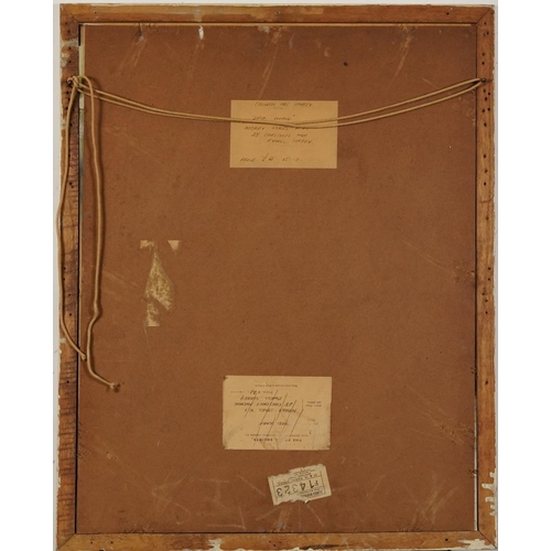 114 - Aubrey F Sykes - Deckhand, mixed media, James Bourlett partial label and inscribed Croydon Art Socie... 