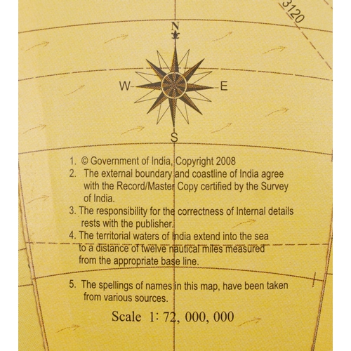 1313 - 1:720, 000, 000 scale table globe, 38cm high