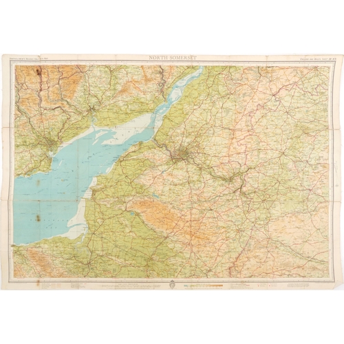 719 - Folding Ordnance Survey maps including Bartholomew's Revised Half Inch maps of England & Wales with ... 