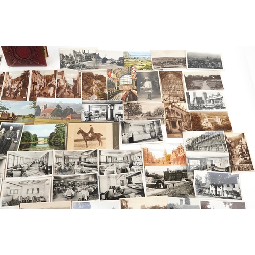 755 - Collection of Victorian and later postcards and a carte de visite photograph album housing various f... 