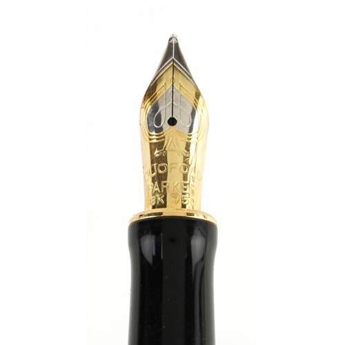 4 - Parker Duofold Staff limited edition marbleised fountain pen with 18k gold nib, certificate numbered... 