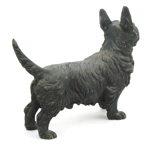 340 - Cold painted bronze Scottie dog, 15.5cm in length