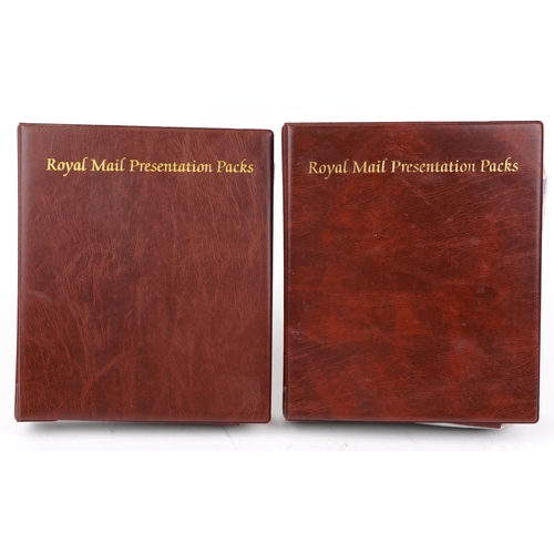 767 - Collection of Royal Mint presentation packs arranged in two albums, various genres and denominations