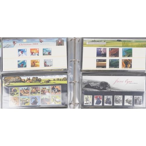 766 - Collection of Royal Mint presentation packs arranged in three albums, various genres and denominatio... 