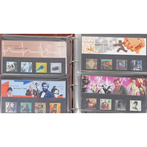 766 - Collection of Royal Mint presentation packs arranged in three albums, various genres and denominatio... 