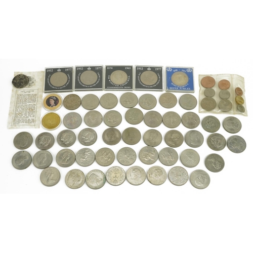 658 - Collection of commemorative crowns and coins