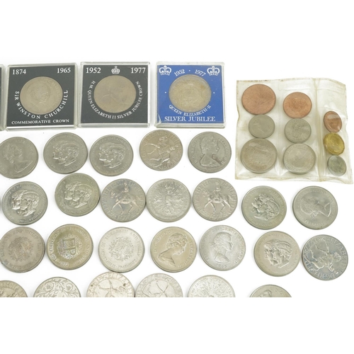 658 - Collection of commemorative crowns and coins