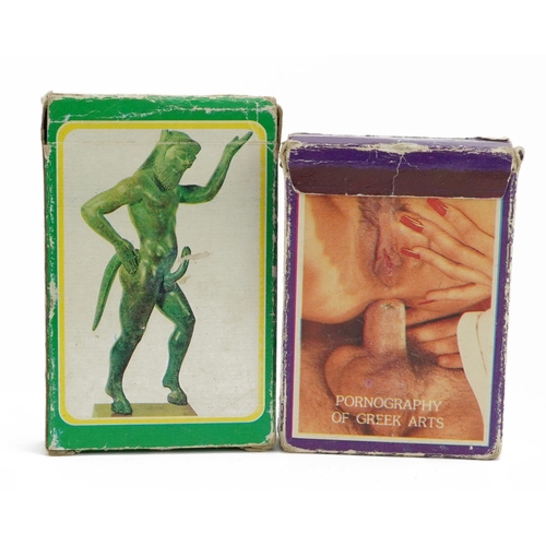 720 - Two packs of vintage erotica playing cards comprising Sexy Poker and Grecia Erotica