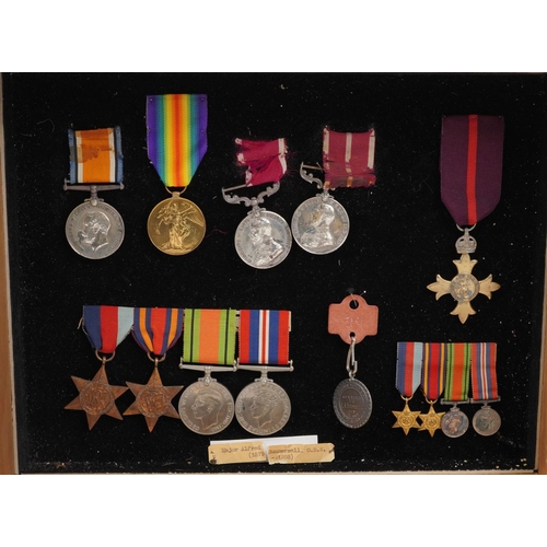 802 - British military World War I and World War II nine medal group relating to Major Alfred Summersell O... 