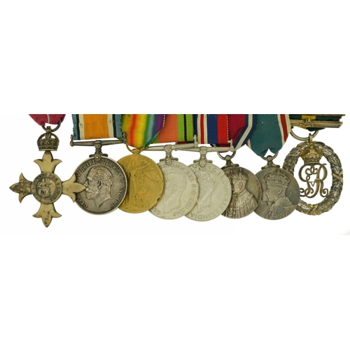 803 - British military World War I and World War II eight medal group relating to Lieutenant L A C Barnard... 