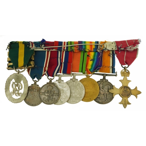 803 - British military World War I and World War II eight medal group relating to Lieutenant L A C Barnard... 