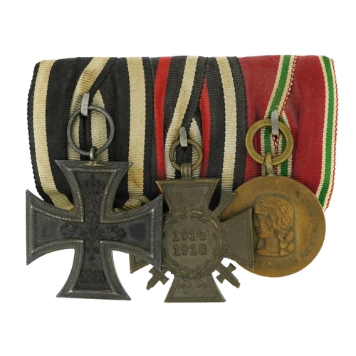 822 - German military interest three medal group including Iron Cross