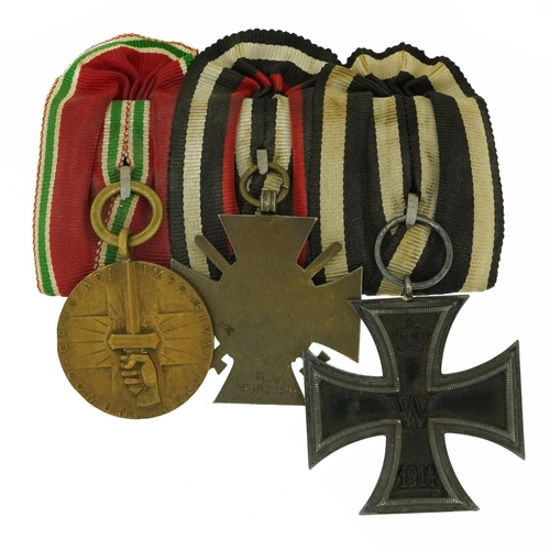 822 - German military interest three medal group including Iron Cross