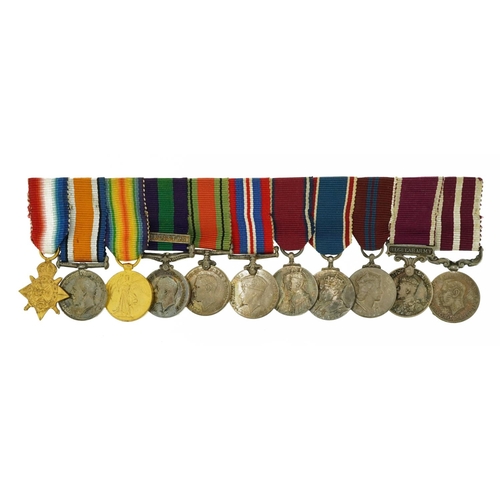 825 - British military World War I and later eleven medal dress group