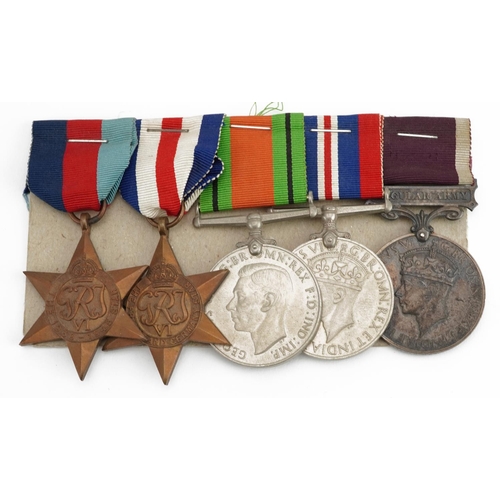 804 - British military World War II four medal group relating to George Edward Harryman of the Royal Worce... 