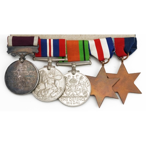 804 - British military World War II four medal group relating to George Edward Harryman of the Royal Worce... 