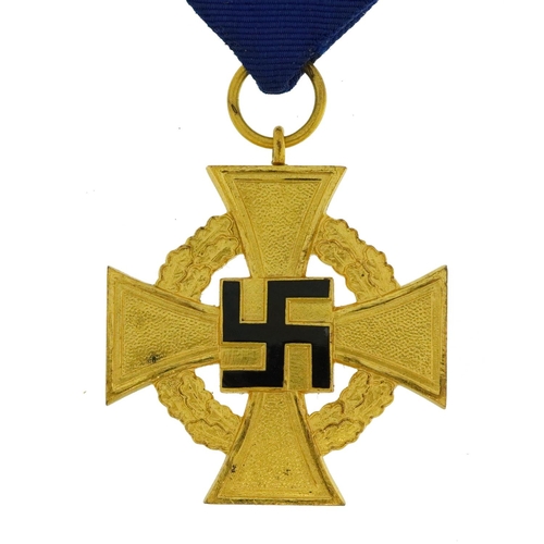 834 - German military interest medal with blue ribbon