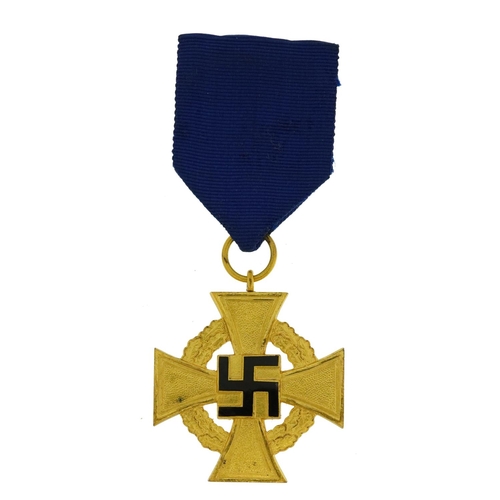 834 - German military interest medal with blue ribbon