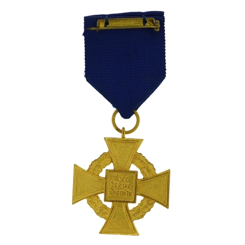 834 - German military interest medal with blue ribbon