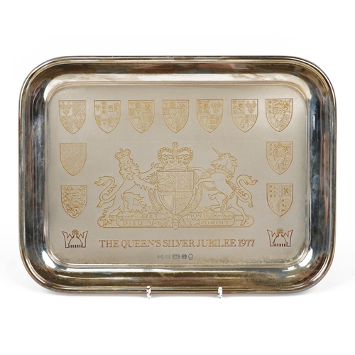 314 - Elizabeth II The Queen's Silver Jubilee 1977 commemorative tray with box and certificate, limited ed... 