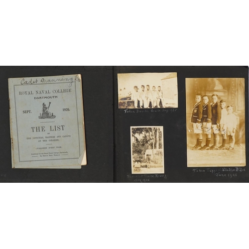 753 - Military and naval interest cadets photographs and ephemera relating to J S Manning of The Royal Nav... 