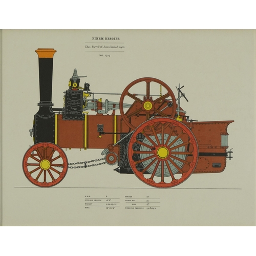 1726 - Traction engines including Wayfarer, Laura and Carry On, set of six prints in colour, framed and gla... 