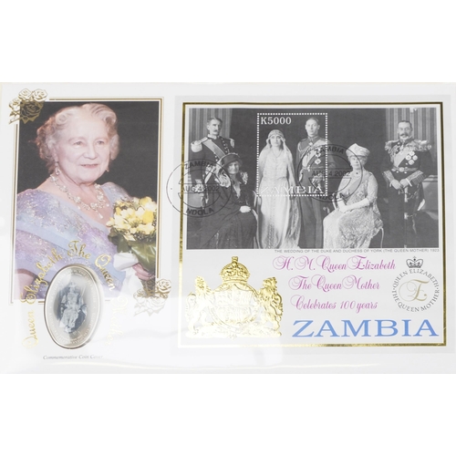 772 - Commemorative coin covers arranged in two albums including The Life and Times of The Queen Mother co... 