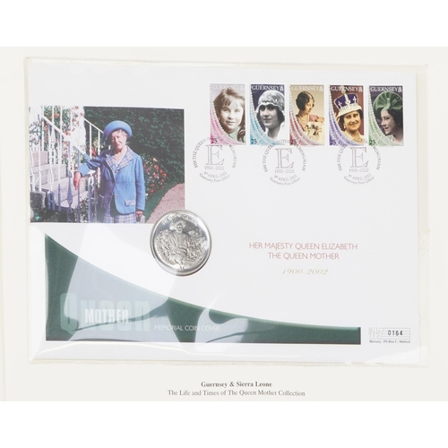 772 - Commemorative coin covers arranged in two albums including The Life and Times of The Queen Mother co... 