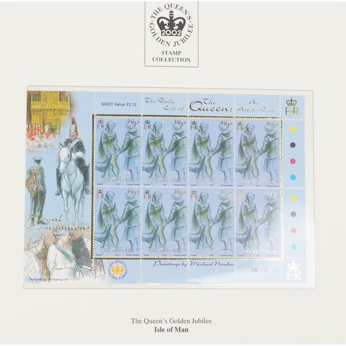 771 - The Queen's Golden Jubilee coin covers and stamps, some mint, arranged in two albums including Great... 