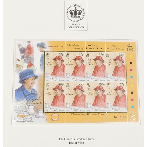 771 - The Queen's Golden Jubilee coin covers and stamps, some mint, arranged in two albums including Great... 