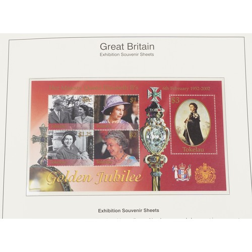 771 - The Queen's Golden Jubilee coin covers and stamps, some mint, arranged in two albums including Great... 