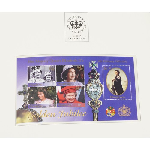 771 - The Queen's Golden Jubilee coin covers and stamps, some mint, arranged in two albums including Great... 