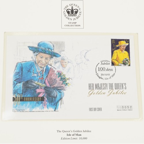 771 - The Queen's Golden Jubilee coin covers and stamps, some mint, arranged in two albums including Great... 