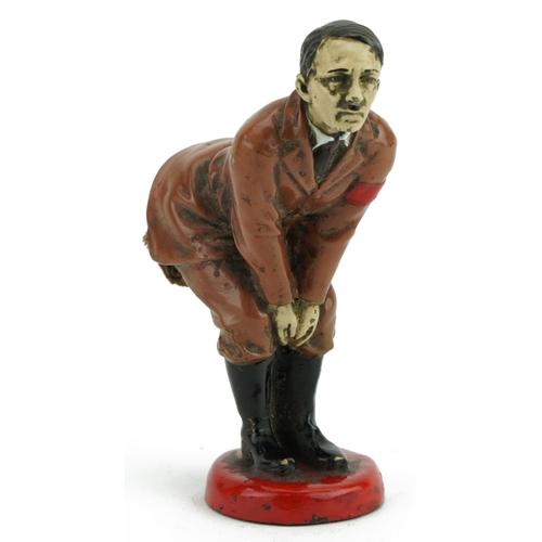 871 - Military interest pin cushion in the form of Adolf Hitler, 12cm high