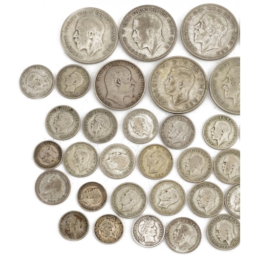 630 - Collection of predominantly pre 1947 British coins including half crowns and sixpences, 209.0g