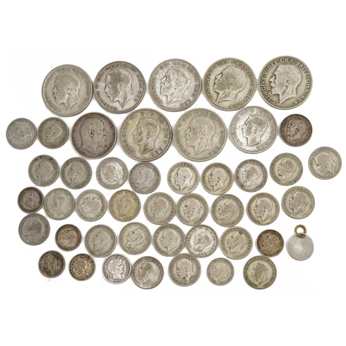 630 - Collection of predominantly pre 1947 British coins including half crowns and sixpences, 209.0g