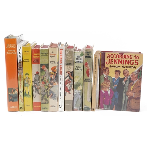 723 - Twelve Anthony Buckeridge books, some with dust jackets including Typical Jennings!, Jennings Abound... 