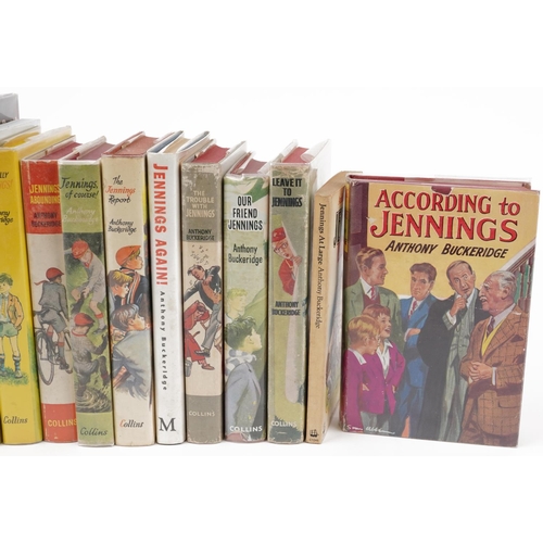 723 - Twelve Anthony Buckeridge books, some with dust jackets including Typical Jennings!, Jennings Abound... 