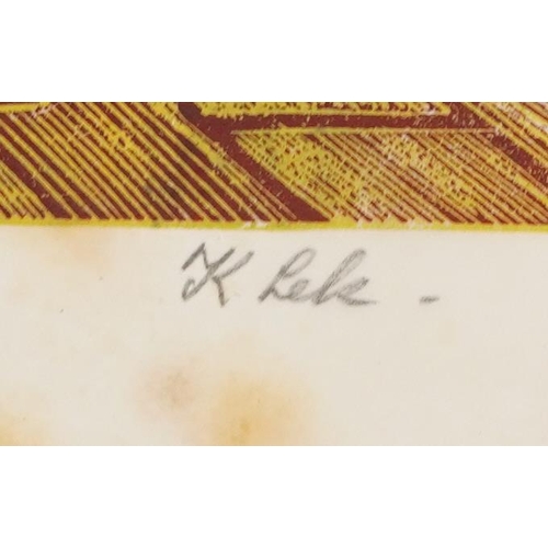 1512 - Karel Lek - Ten pencil signed Welsh prints, some mounted, each unframed, the largest 46cm x 29cm exc... 