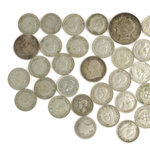 673 - Collection of Victorian and later thrupenny bits, 71g