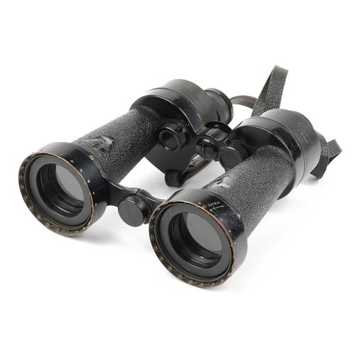 859 - Barr & Stroud, pair of military issue 7 x binoculars with leather case numbered 1949, serial number ... 