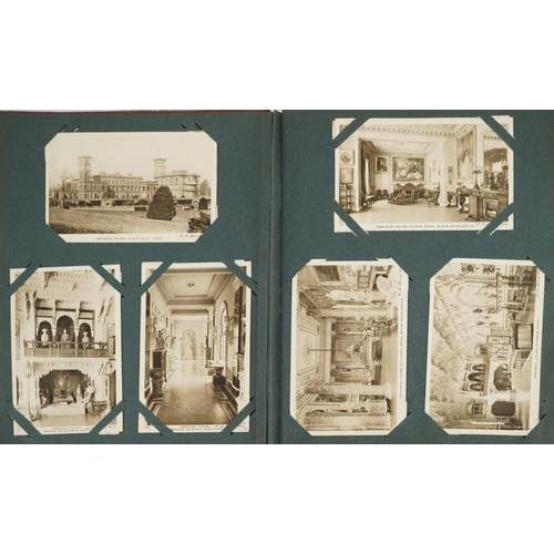 757 - Topographical postcards arranged in an album, some real photographic including Brighton Road Sutton,... 