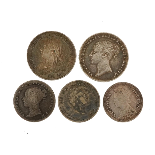 626 - William IV and later coinage including 1837 fourpence and 1901 sixpence