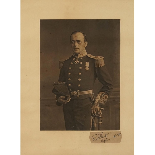 782 - Signed photograph of Captain Robert Falcon Scott, Royal Navy officer and explorer, mounted, framed a... 