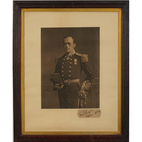 782 - Signed photograph of Captain Robert Falcon Scott, Royal Navy officer and explorer, mounted, framed a... 