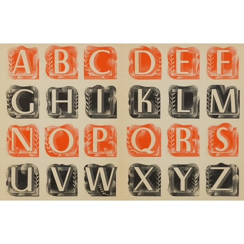 598 - Baynard Claudia initial letters alphabet, various inscriptions verso including Designed for the Bayn... 